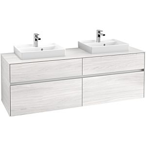 Villeroy & Boch Collaro Waschtischunterschrank C02100E8 160x54,8x50cm, für 2 Waschtische, White Wood