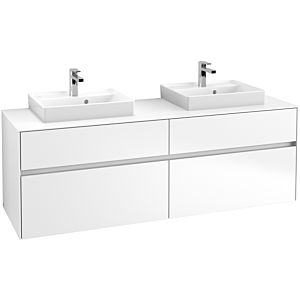 Villeroy & Boch Collaro Waschtischunterschrank C02100MS 160x54,8x50cm, für 2 Waschtische, White Matt