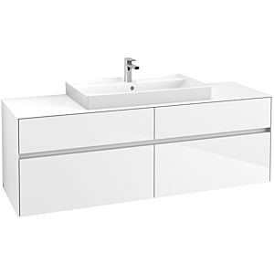Villeroy & Boch Collaro Villeroy & Boch C02800DH 160x54.8x50cm, lavabo au milieu, Glossy White