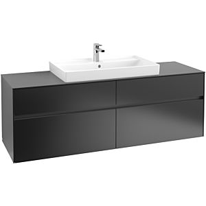 Villeroy & Boch Collaro Villeroy & Boch Collaro C02800PD 160x54.8x50cm, washbasin in the middle, black matt laquer