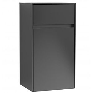 Villeroy & Boch Collaro side cabinet C03201PD 40.4x74.8x34.9cm, hinged right, black matt laquer