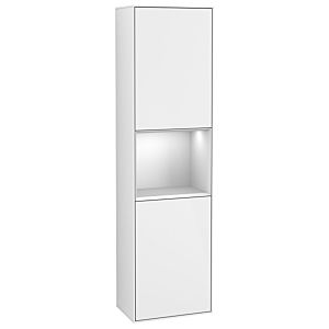 Villeroy and Boch Finion cabinet F460MTGF 41.8x151.6x27cm, left, shelf white matt lacquer, glossy white lacquer