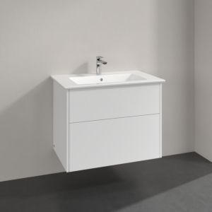 Villeroy & Boch Finero Meuble avec lavabo 80 cm S00502DHR1  Glossy White, 2 tiroirs