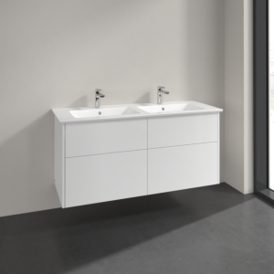 Villeroy & Boch Finero Bathroom furniture set S00505DHR1 double washbasin with vanity unit, Glossy White , 4 drawers