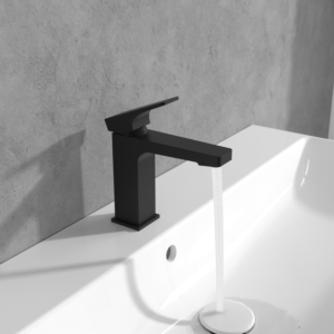 Villeroy et Boch Architectura Square mitigeur lavabo TVW125001000K5 avec tirant garniture de vidange , noir mat