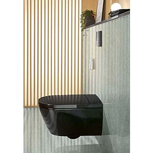 Villeroy & Boch ViClean I100 Dusch-WC V0E100S0 Glossy Black mit Ceramicplus, mit WC-Sitz