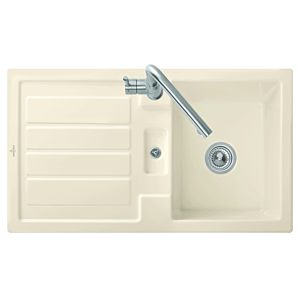 Villeroy & Boch Flavia built-in sink 330502KD with waste set and eccentric control, fossil