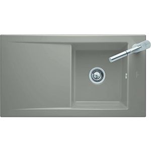 Villeroy & Boch Timeline sink 330701RW with waste set and manual operation, Stone White