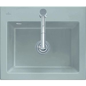 Villeroy and Boch Subway Flush-fitting sink 33091FKG with waste set and manual operation, Snow White