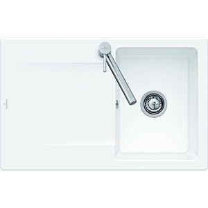 Villeroy and Boch sink 33341FFU with waste set and manual operation, Ivory