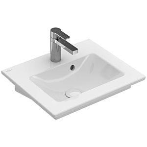 Villeroy and Boch Venticello washbasin 412450RW 50x42cm, stone white C-plus, with tap hole, with overflow