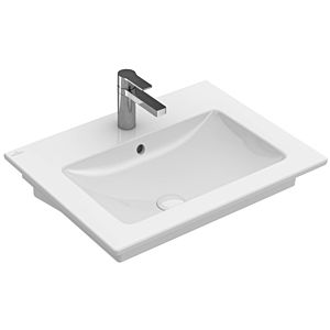 Villeroy and Boch Venticello washbasin 412460RW 60x50cm, stone white C-plus, with tap hole, with overflow