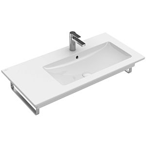 Villeroy and Boch Venticello furniture washbasin 4134R1RW 100x50cm, stone white C-plus, with tap hole, with overflow, right