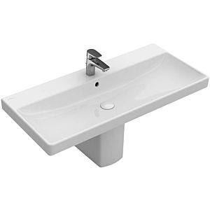 Villeroy and Boch Avento furniture washbasin 4156A5RW stone white C-plus, 100 x 47 cm, 2000 tap hole, with overflow