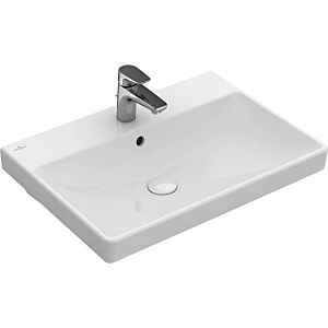 Villeroy and Boch Avento washbasin 415865RW 65 x 47 cm, 2000 tap hole, with overflow, stone white C-plus
