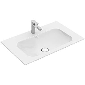Villeroy and Boch Finion washbasin 416481RW 80x50cm, stone white C +, middle tap hole punched, without overflow