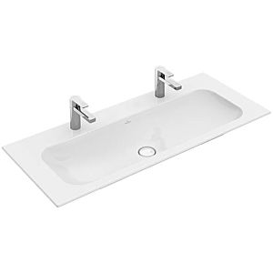 Villeroy and Boch Finion washbasin 4164C1RW 120x50cm, stone white C +, 2 tap holes, without overflow