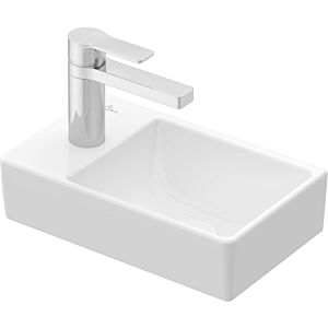Villeroy und Boch Avento Handwaschbecken 43003RRW 36 x 22 cm, 1 Hahnloch, ohne Überlauf, rechts, stone white C-plus