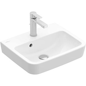 Villeroy und Boch O.novo Handwaschbecken 43445001 50x37cm, eckig, mit Hahnloch, mit Überlauf, weiß