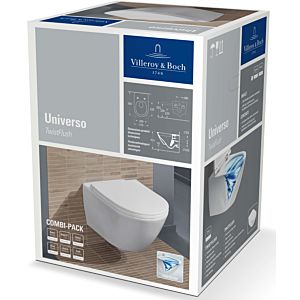 Villeroy & Boch Artis Combi-Pack-Wand-Tiefspüler 4670T9R1 weiß C-plus, TwistFlush, mit WC-Sitz