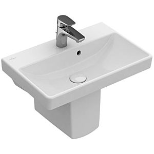 Villeroy and Boch Avento washbasin compact 4A0055RW 55 x 37 cm, 2000 tap hole, with overflow, stone white C-plus