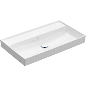 Villeroy and Boch Collaro Villeroy and Boch Collaro 4A3383R1 without overflow, without tap hole, 80x47cm, white C-plus