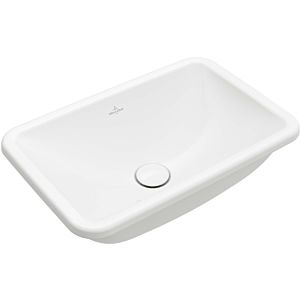Villeroy and Boch Loop &amp; friends built-in washbasin 4A6500R1 without tap hole bank, with overflow, 60 x 40.5 cm, white C-plus
