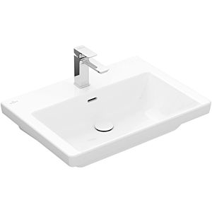 Villeroy and Boch Subway 3.0 washbasin 4A7065R1 65x47cm, with 2000 tap hole / with overflow, white C-plus