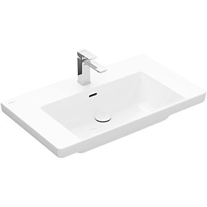 Villeroy and Boch Subway 3.0 vanity basin 4A7080R1 80x47cm, 1 tap hole, with overflow, white C-plus