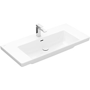 Villeroy and Boch Subway 3.0 vanity basin 4A70A5R1 100x47cm, with 1 tap hole,  with overflow, white C-plus