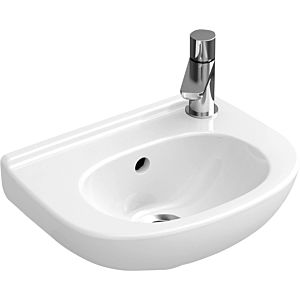 Villeroy and Boch O.NOVO Compact Cloakroom basin 536039R1 36 x 27.5 cm, tap hole on the left, with overflow, white C-plus