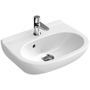 Villeroy & Boch O.novo hand wash basin 53605001 compact, 50x40cm, white, with tap hole & overfl