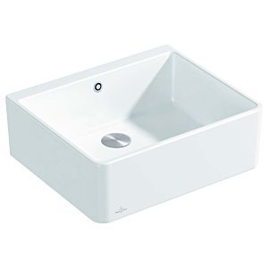 Villeroy and Boch single basin sink 636001RW waste set with manual actuation, stone white
