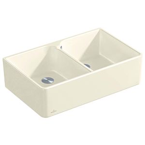 Villeroy and Boch double bowl sink 638001KR waste set with manual actuation, crema