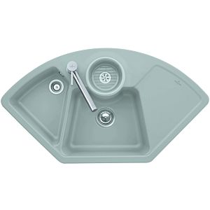 Villeroy and Boch corner sink 670802KD waste set, eccentric actuation, waste bowl, fossil