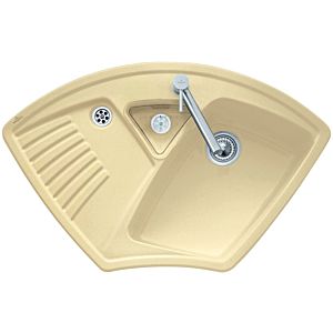 Villeroy and Boch corner sink 672902TR waste set, eccentric actuation, waste bowl, timber