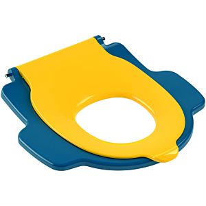 Villeroy and Boch O.novo kids WC seat 8M11619B without cover, for children, hinges Stainless Steel , Ocean Blue / Sunshine Yellow
