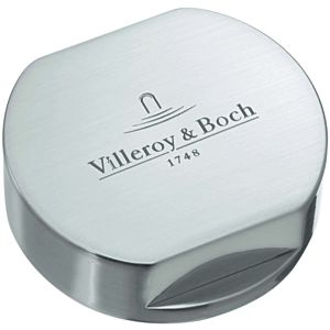 Villeroy et Boch capuchon 940526L7 laiton Inox brossé, rond, pour poignée tournante simple