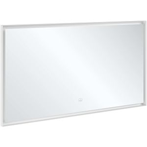 Villeroy et Boch Subway 3.0 Miroir A46314BC cadre en aluminium, 140 x 75 x 4,75 cm, noir mat / blanc mat