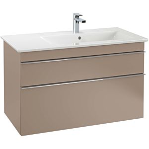 Villeroy and Boch Venticello vanity unit A92801DH 95.3 x 59 x 50.2 cm, basin right, chrome handle, Glossy White