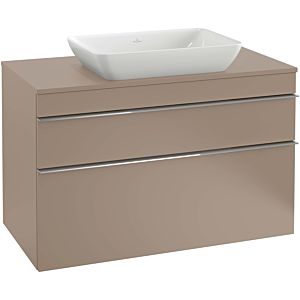 Villeroy and Boch Venticello vanity unit A94001FP 75.7 x 60.6 x 50.2 cm, chrome handle, Glossy Grey