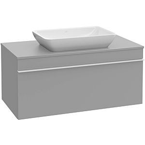 Venticello Villeroy et Boch vasque A94605FP 95,7 x 43,6 x 50,2 cm, centre de lavabo, poignée en cuivre, Glossy Grey