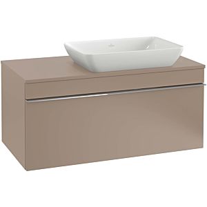 Villeroy and Boch Venticello vanity unit A94801DH 95.7 x 43.6 x 50.2 cm, washbasin on the right, chrome handle, Glossy White