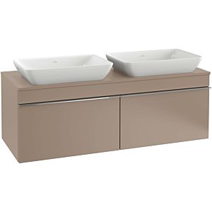 Villeroy and Boch Venticello vanity unit A94901FP 125.7 x 43.6 x 50.2 cm, chrome handle, Glossy Grey