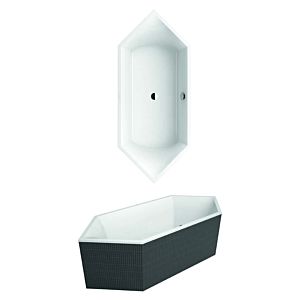 Villeroy and Boch Squaro hexagonal bathtub UBQ190SQS6V-01 189.2x79.4cm, white