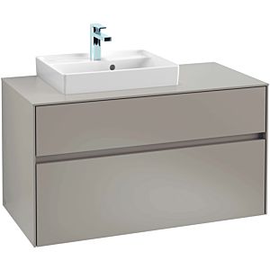 Collaro Villeroy et Boch vasque C01400RK 100x54.8x50cm, meuble sous-vasque gauche, Stone Oak