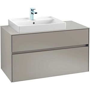 Collaro Villeroy et Boch vasque C01700RK 100x54.8x50cm, meuble sous-vasque gauche, Stone Oak