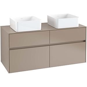 Villeroy and Boch Collaro vanity unit C04400DH 120 x 54.8 x 50 cm, for 2 Basin Fixing Kit , Glossy White