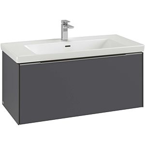 Villeroy and Boch Subway 3.0 vanity unit C56900VE 97.3x42.9x47.8cm, without LED / handle aluminum glossy, brilliant white