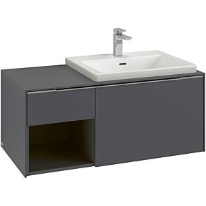 Villeroy and Boch Subway 3.0 vanity unit C57100VM 100.1x42.25x51.6cm, without LED / handle aluminum glossy, taupe